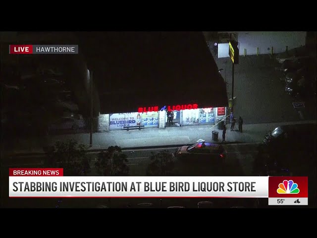 ⁣Stabbing investigation at liquor store in Hawthorne