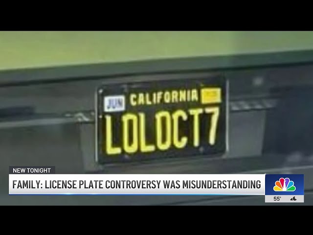 ⁣Custom license plate wasn't mocking Oct. 7 attack, family says