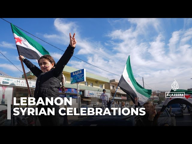 ⁣Displaced Syrians in Lebanon: Refugees celebrate the fall of Assad in the streets