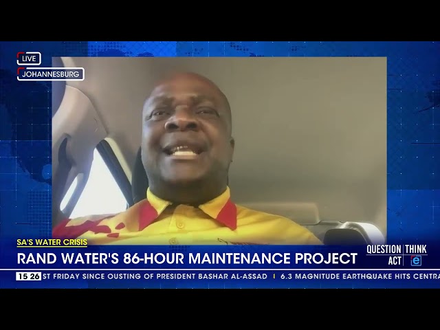 ⁣SA's water crisis | Rand water's 86-hour maintenance project