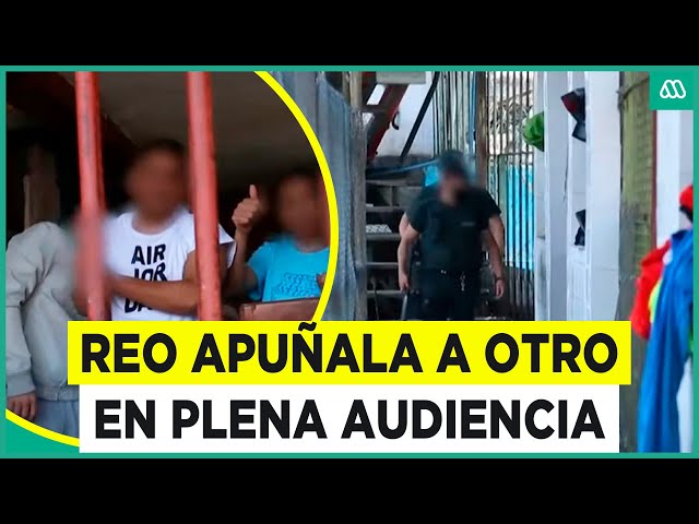 ⁣Reo apuñala a otro en plena audiencia: Quedó con un corte en su hombro