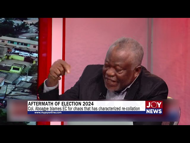 ⁣Aftermath of Election 2024: Col. Aboagye blames EC for chaos that has characterized re-collation.