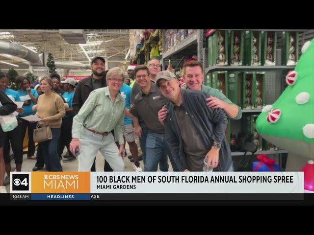 ⁣CBS News Miami, 100 Black Men of South Florida takes kids shopping at Walmart for annual shopping sp