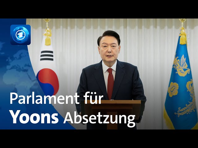 ⁣Südkoreas Parlament stimmt für Amtsenthebung von Präsident Yoon