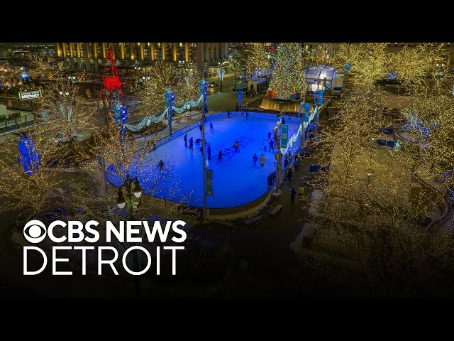 ⁣Campus Martius Park ice skating rink voted best in the country