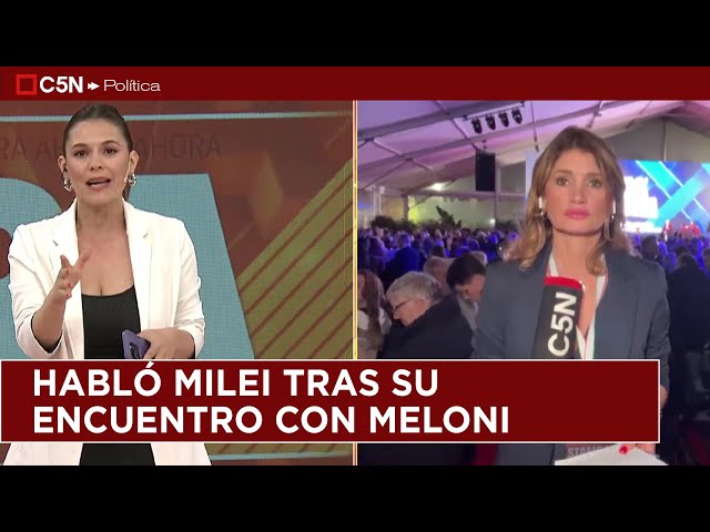 ⁣HABLÓ MILEI TRAS SU ENCUENTRO CON MELONI