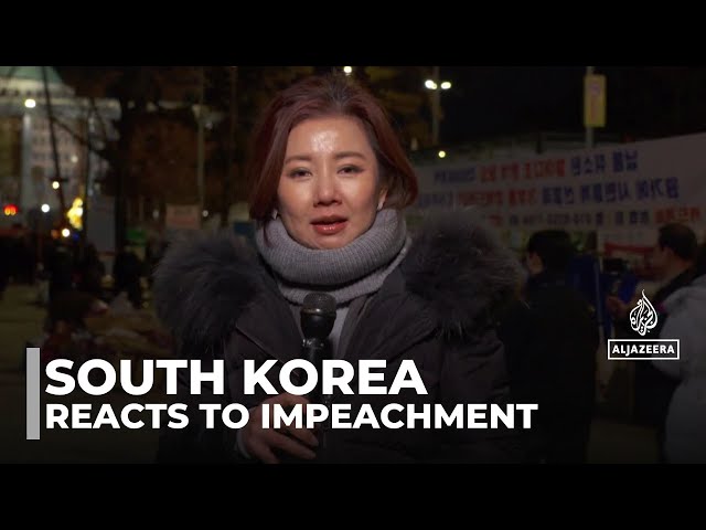 ⁣South Korea reacts to impeachment: Celebrations in Seoul after motion passes