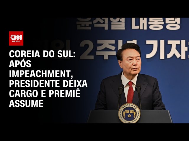 ⁣Coreia do Sul: Após impeachment, presidente deixa cargo e premiê assume | CNN PRIME TIME