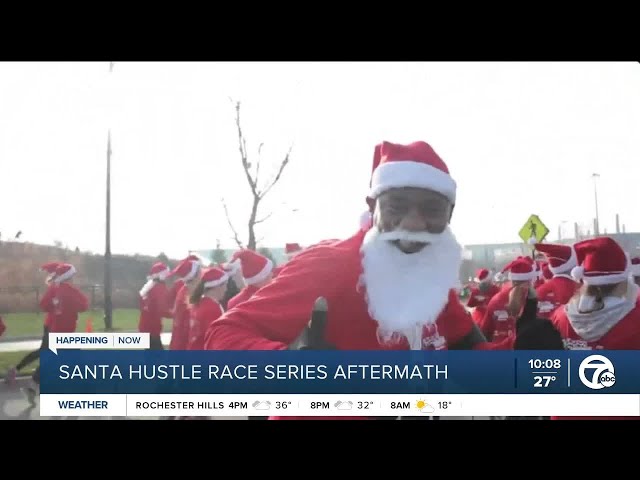 ⁣Santa Hustle Race Series: WXYZ interview segment