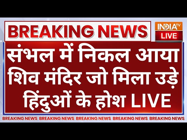 ⁣Hanuman Mandir Found in Sambhal LIVE: संभल में निकल आया हनुमान मंदिर