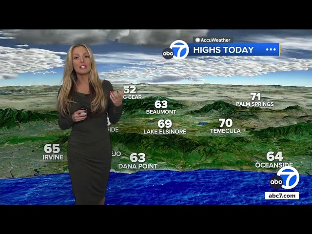 ⁣SoCal to see cool temps, with slight chance of showers