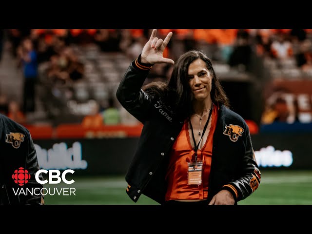 ⁣Transgender retired B.C. Lions player and teammates added to Wall of Fame