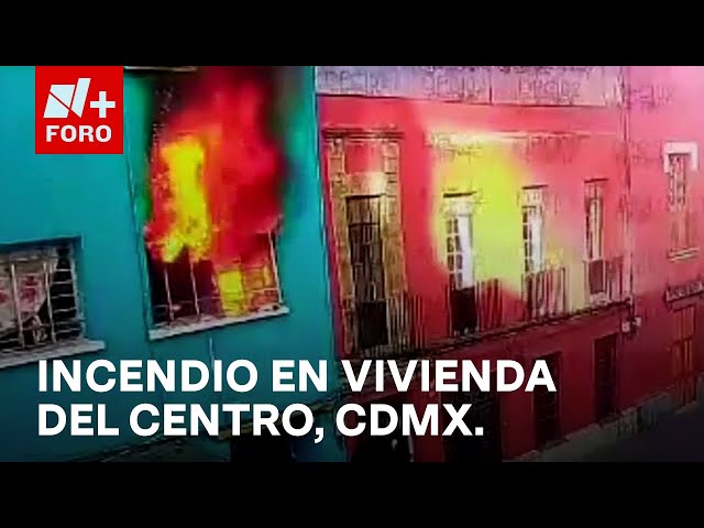 ⁣Bomberos combaten incendio en vivienda sobre local comercial en la Colonia Centro - Las Noticias