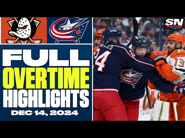 ⁣Anaheim Ducks at Columbus Blue Jackets | FULL Overtime Highlights - December 14, 2024