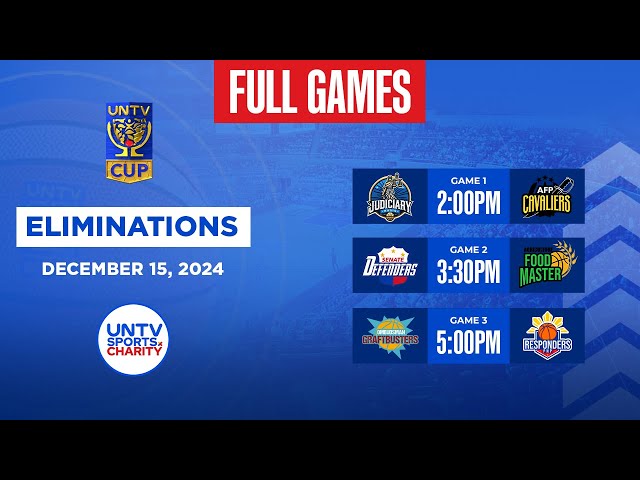 ⁣LIVE FULL GAMES: UNTV Cup Season 11 Eliminations at Paco Arena, Manila | December 15, 2024