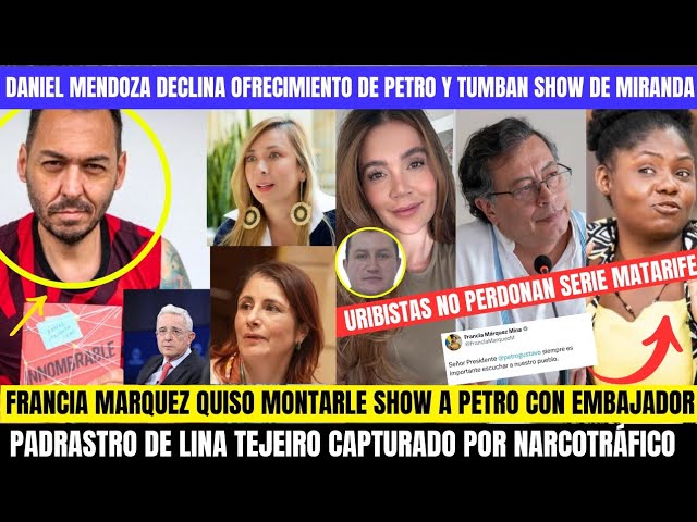 ⁣DANIEL MENDOZA DECLINA OFRECIMIENTO DE PETRO.SE CAE SHOW DE MIRANDA.PADRASTO DE LINA TEJEIRO PRESO