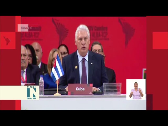 ⁣Discurso del presidente de Cuba en XXIV Cumbre del ALBA-TCP