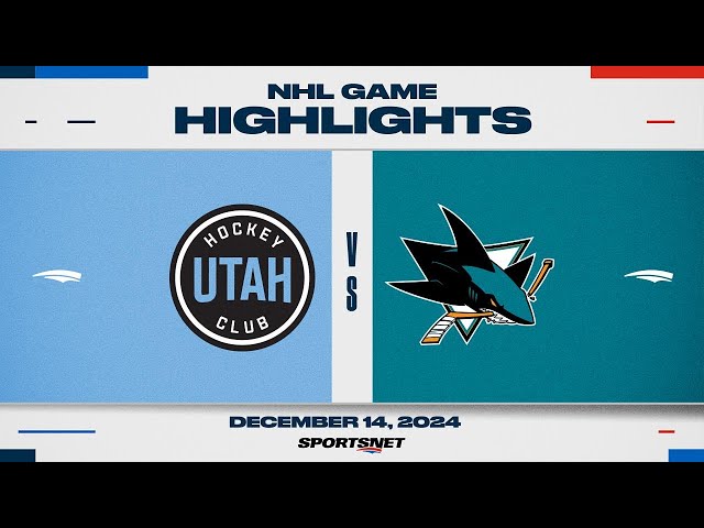 ⁣NHL Highlights | Utah HC vs. Sharks - December 14, 2024