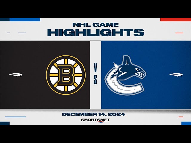 ⁣NHL Highlights | Bruins vs. Canucks - December 14, 2024