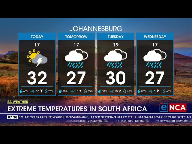 ⁣SA weather | Extreme temperatures in South Africa