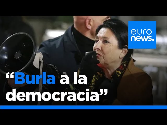 ⁣La presidenta de Georgia califica de "burla a la democracia" el nombramiento de su sucesor