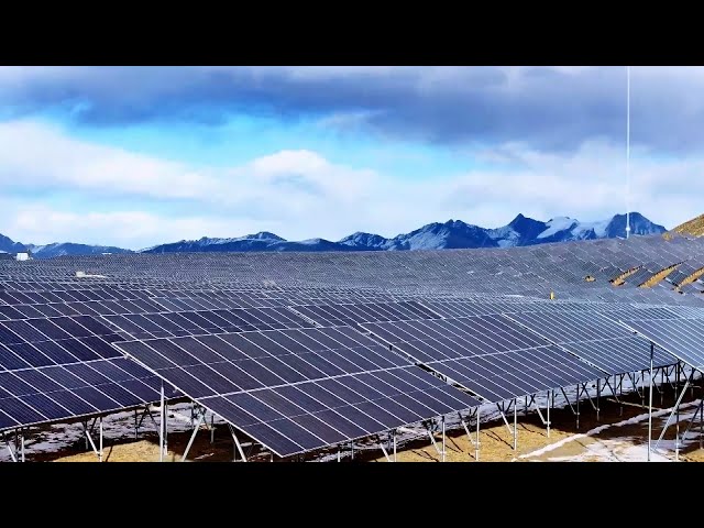 ⁣World's highest solar power project put into use in China's Xizang