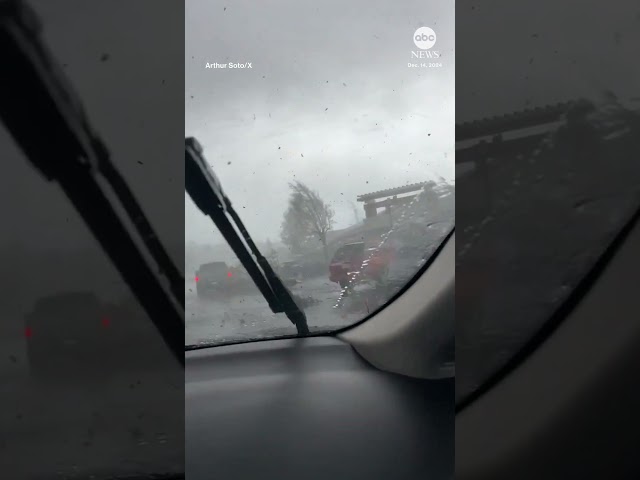 ⁣Apparent tornado touches down in California