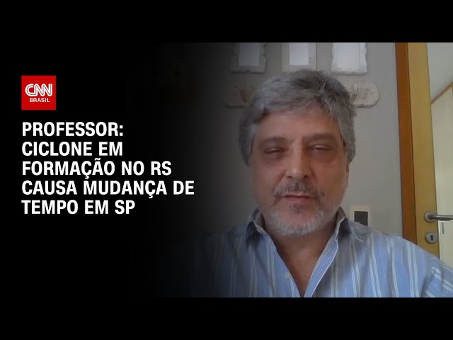 ⁣Professor:  Ciclone em formação no RS causa mudança de tempo em SP | AGORA CNN