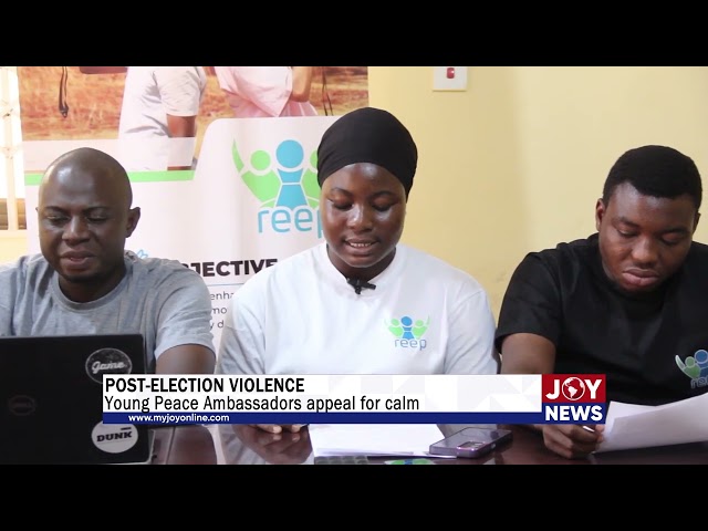 ⁣Post-election violence: Young Peace Ambassadors appeal for calm.  #ElectionHQ