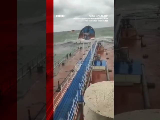 ⁣Two Russia tankers have been heavily damaged triggering an oil spill. #Shorts #BBCNews