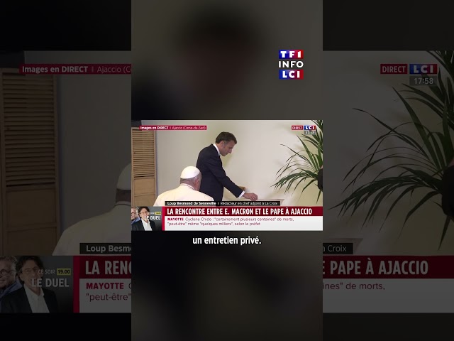 ⁣ Emmanuel Macron a rencontré le pape François à Ajaccio ｜LCI