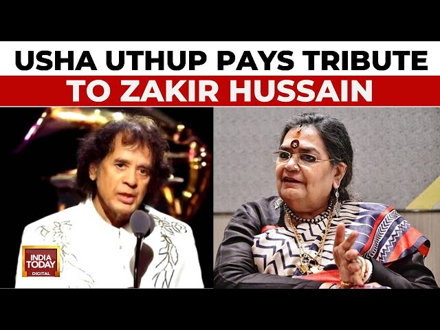 ⁣Zakir Hussain Passes Away: Singer Usha Uthup Pays Tribute To Table Maestro Zakir | India Today