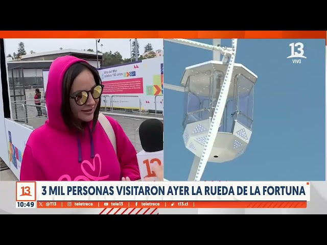 ⁣3mil personas llegaron a la rueda de la fortuna en Viña del Mar