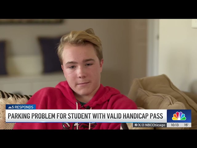 ⁣NBC 5 Responds: Student details fight vs. school over handicap parking pass