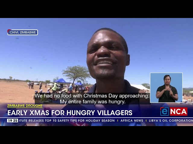 ⁣Zimbabwe drought | Early Xmas for hungry villagers