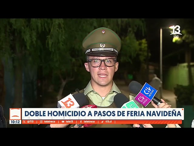 ⁣Conchalí: Doble homicidio a pasos de feria navideña