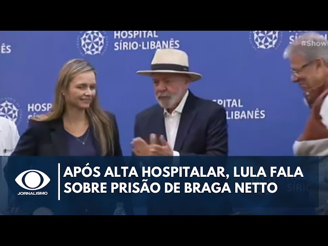 ⁣Após alta hospitalar, Lula fala sobre prisão de Braga Netto | Jornalismo