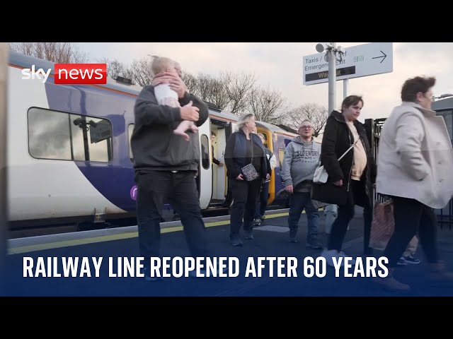 ⁣Passengers ride new Northumberland line for the first time in 60 years