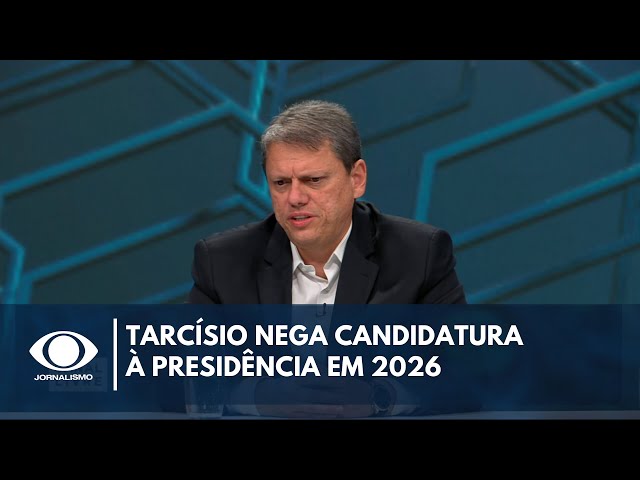 ⁣Tarcísio nega candidatura à presidência em 2026 e mira reeleição em São Paulo | Canal Livre