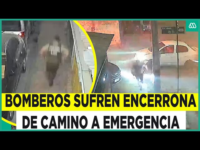 ⁣Bomberos víctimas de encerrona cuando se dirigen a una emergencia