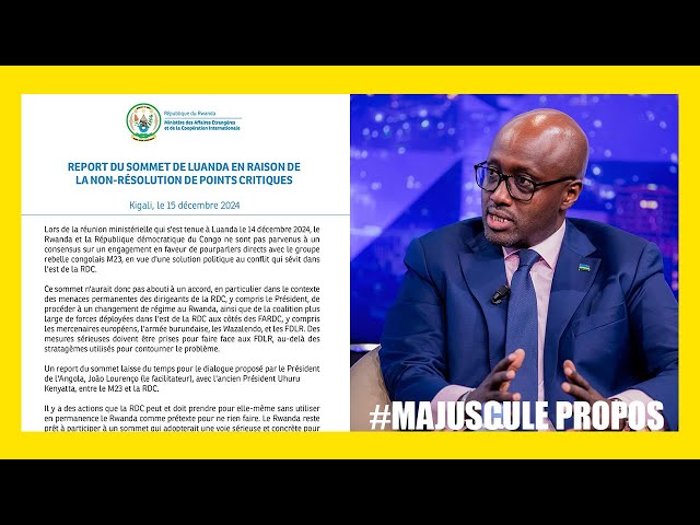 ⁣LIVE: #MajusculePropos: Le processus de Luanda en panne sèche