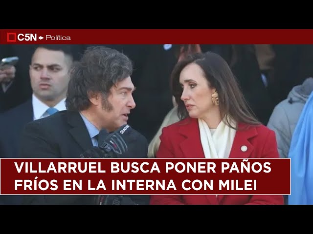 ⁣VILLARRUEL busca poner paños fríos en la INTERNA con MILEI: "Soy parte del espacio que GOBIERNA