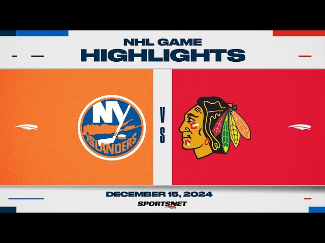 ⁣NHL Highlights | Islanders vs. Blackhawks - December 15, 2024