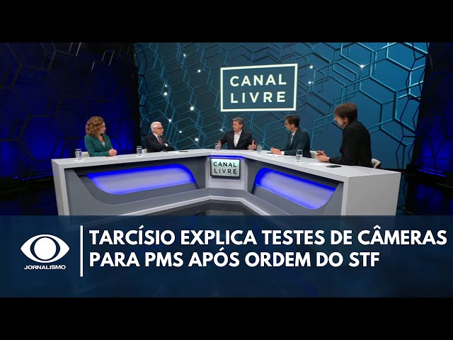 ⁣Tarcísio explica testes de câmeras para PMs após ordem do STF | Canal Livre