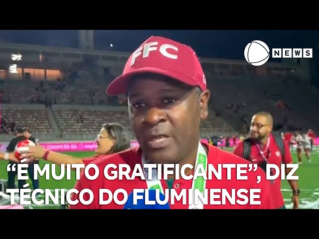 ⁣"É muito gratificante", diz PC Rodrigues sobre título invicto do Fluminense na Copinha Fem