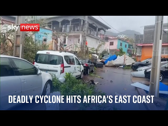 ⁣Close to 1,000 people feared dead after cyclone hits French territory of Mayotte