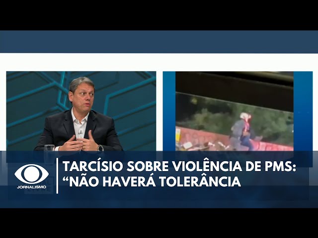 ⁣Tarcísio sobre violência policial: “Não haverá tolerância para má conduta” | Canal Livre