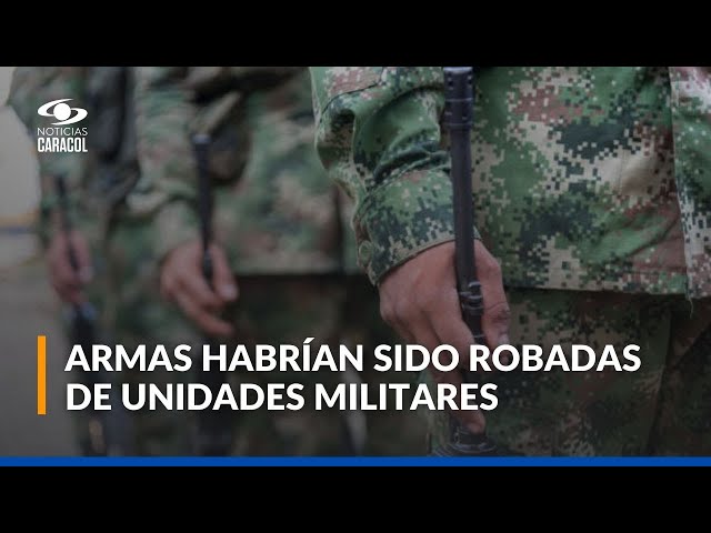 ⁣Alerta por tráfico de armas del Ejército: habrían sido usadas para atentar contra la fuerza pública