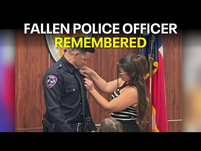 ⁣Slain Terrell police officer remembered at vigil