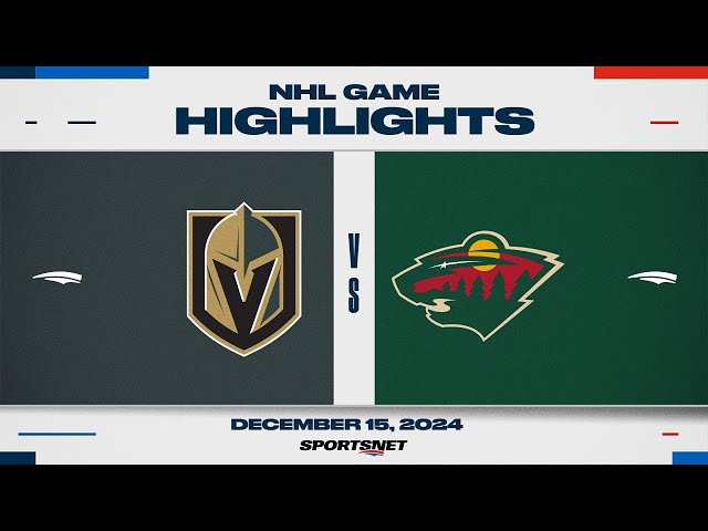 ⁣NHL Highlights | Golden Knights vs. Wild - December 15, 2024